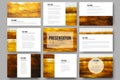 Set of 9 templates for presentation slides Royalty Free Stock Photo