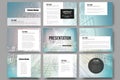 Set of 9 templates for presentation slides Royalty Free Stock Photo