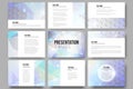 Set of 9 templates for presentation slides. Royalty Free Stock Photo