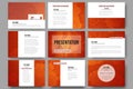 Set of 9 templates for presentation slides Royalty Free Stock Photo