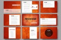 Set of 9 templates for presentation slides Royalty Free Stock Photo