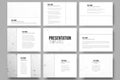 Set of 9 templates for presentation slides Royalty Free Stock Photo