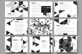 Set of 9 templates for presentation slides. Royalty Free Stock Photo
