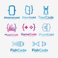 Set of templates for software company logo