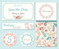 Set of templates for wedding, celebration.