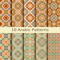 Set of ten arabic patterns