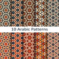 Set of ten arabic patterns