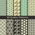 Set of ten arabic patterns