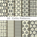 Set of ten Celtic patterns Royalty Free Stock Photo