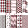 Set of ten classic patterns