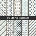 Set of ten ethnic patterns