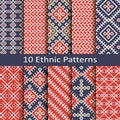 Set of ten ethnic patterns