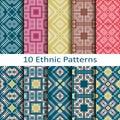 Set of ten ethnic patterns