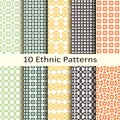Set of ten ethnic patterns