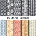 Set of ten ethnic patterns