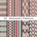 Set of ten geometric patterns