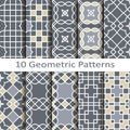 Set of ten geometric patterns