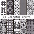 Set of ten geometric patterns