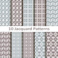 Set of ten jacquard patterns