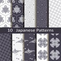 Set of ten Japanese patterns