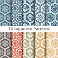 Set of ten japanese patterns