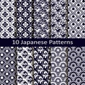Set of ten japanese patterns