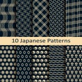 Set of ten japanese patterns