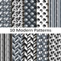 Set of ten modern patterns