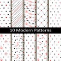 Set of ten modern patterns