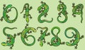 Set of ten numbers like lizards