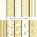 Set of ten seamless patterns