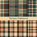 Set of ten seamless vector tartan patterns. design for packaging, cloths, covers