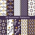 Set of ten summer patterns