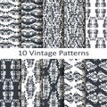 Set of ten vintage patterns