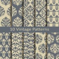 Set of ten vintage patterns