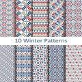 Set of ten winter patterns