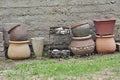 Set of terracotta flower pots