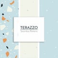 Set of terrazzo seamless pattern Royalty Free Stock Photo