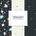 Set of terrazzo seamless pattern Royalty Free Stock Photo
