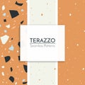 Set of terrazzo seamless pattern Royalty Free Stock Photo