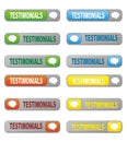Set of testimonials button