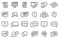 set of text message icons vector. group chat, bubble chat, voice message and discussion Royalty Free Stock Photo