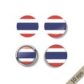 Set of THAILAND flags round badges