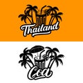 Set of Thailand and Goa hand written lettering. Royalty Free Stock Photo