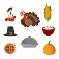 Set of thanksgiving food Royalty Free Stock Photo