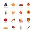 set of thanksgiving icons. Vector illustration decorative design