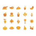 set of thanksgiving icons. Vector illustration decorative design Royalty Free Stock Photo