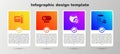 Set Thermostat, Web camera, Voice assistant and . Business infographic template. Vector