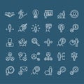 Set of thin line business people icons Royalty Free Stock Photo