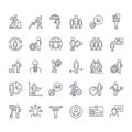 Set of thin line business people icons Royalty Free Stock Photo